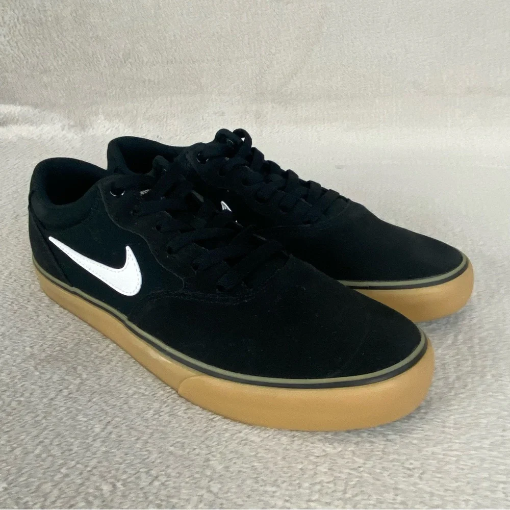 Nike Chron 2 Men's Sneakers Skate Shoes Size 9.5 Black Gum Canvas Lace Up NEW
